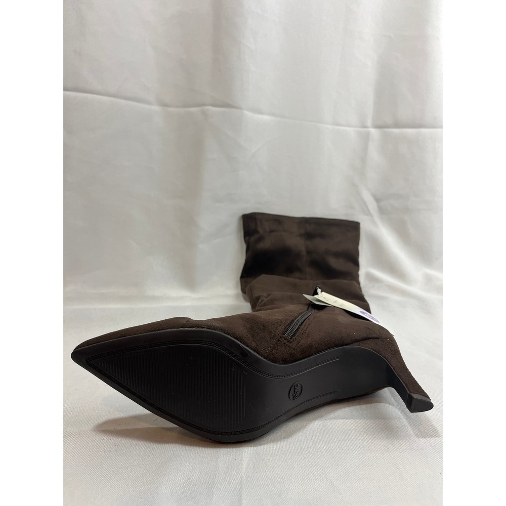 A New Day Womens Brown Faux Suede Slouch Pointed Toe Kitten Heel Boots 6.5 WC - Picture 7 of 7